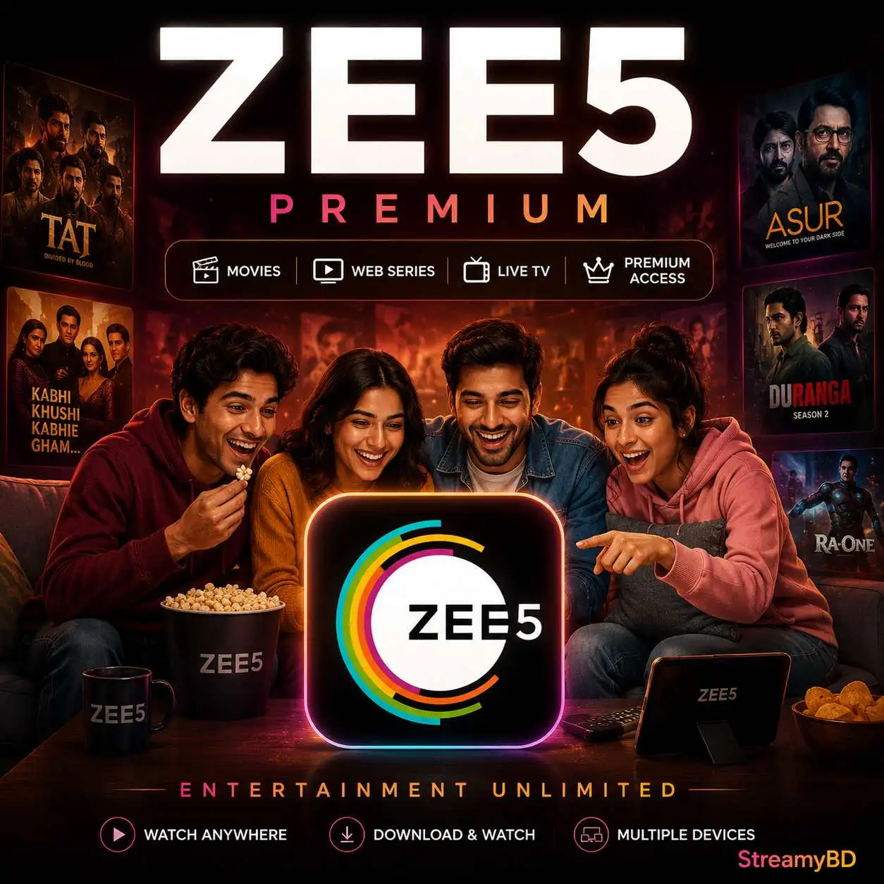 Zee5 Premium Bangladesh Indian OTT